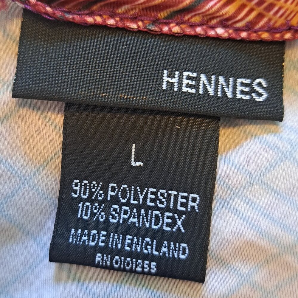 Hennes Red Abstract Swirl Patterned Sleeveless Bl… - image 5